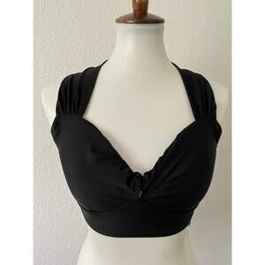 Cupshe Swim Bikini Top Plunge Criss Cross Back Swimwear